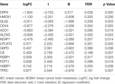 Genomic Analysis Uncovers Immune Microenvironment Characteristics and Drug Sensitivity of Ferroptosis in Breast Cancer Brain Metastasis